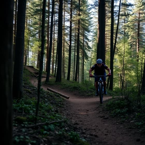 Ciclista en una ruta de BTT