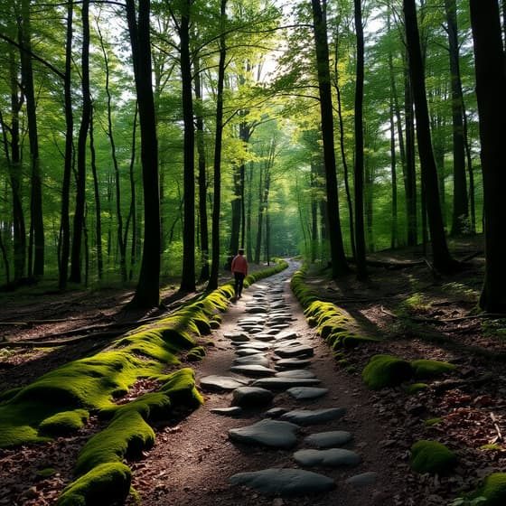 Passejada per un camí del bosc