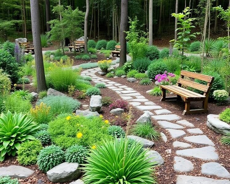 Jardí natural amb plantes autòctones